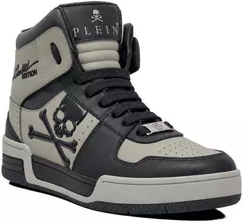 Philipp Plein Notorius Lo-Top Sneaker schwarz/grau