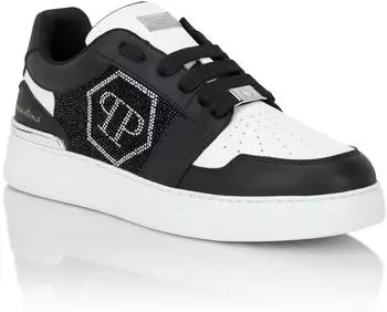 Philipp Plein Hexagon With Rhinestones Sneaker schwarz/weiß