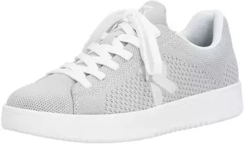 Rieker Platform Sneaker W1904 Slip-on Sneaker with Decorative Lacing grau/weiß