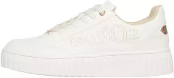 s.Oliver Women's Sneaker with Platform Sole weiß