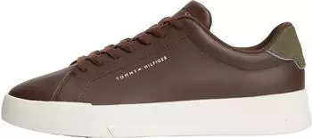 Tommy Hilfiger Herren Sneaker Low dunkelbraun/oliv