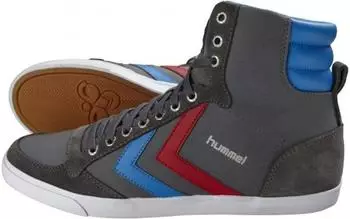 Hummel Slimmer Stadil High Canvas castle rock/ribbon red/brilliant blue