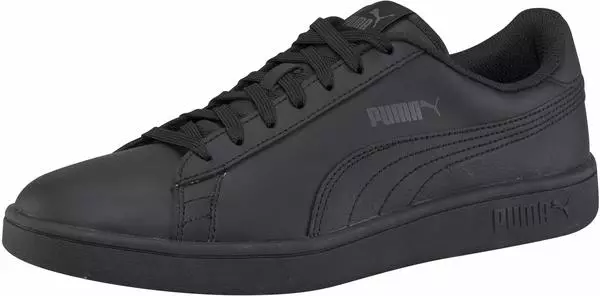 PUMA Unisex Puma Smash v2 L Low-Top, Puma Black-Puma Black, 41 EU