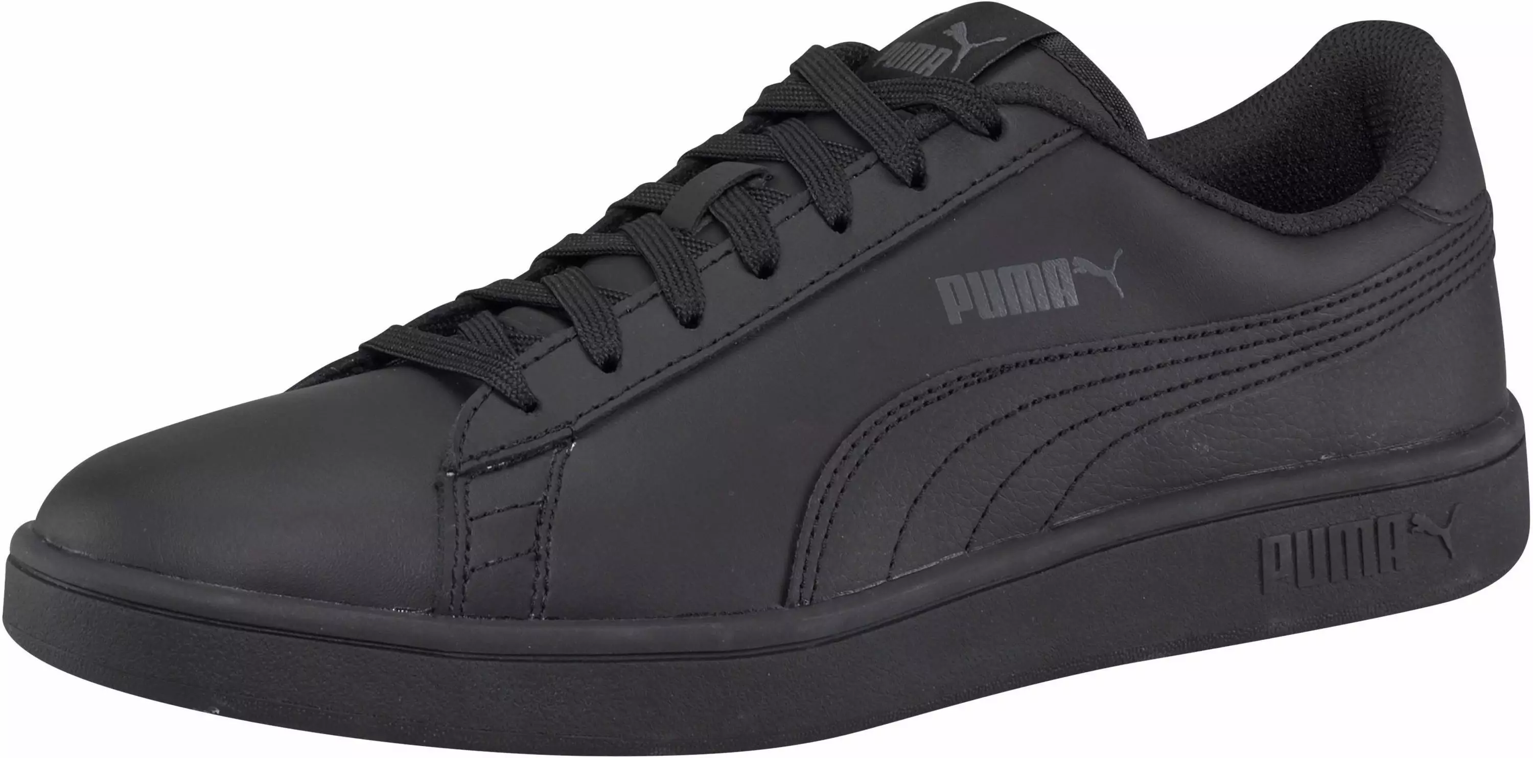 PUMA Unisex Puma Smash v2 L Low-Top, Puma Black-Puma Black, 41 EU