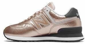 New Balance WL574 rose gold with black