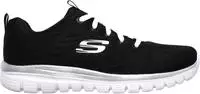 Skechers 12615_BKW, Skechers Graceful - Get Connected Damen Freizeitschuhe, schwarz,