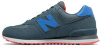 New Balance 574 orion blue with coral glow