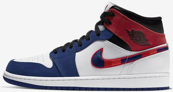 Nike Air Jordan 1 Mid SE White/Rush Blue/Black/University Red