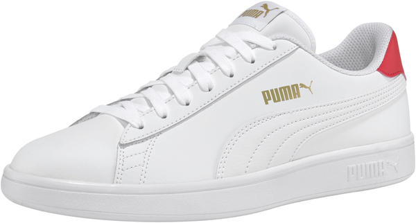 Puma Smash v2 L puma white/high risk red/puma team gold