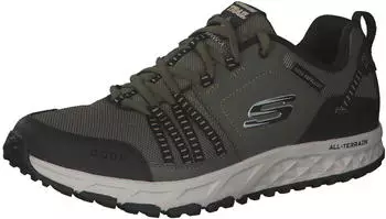 Skechers Escape Plan olive leather/black