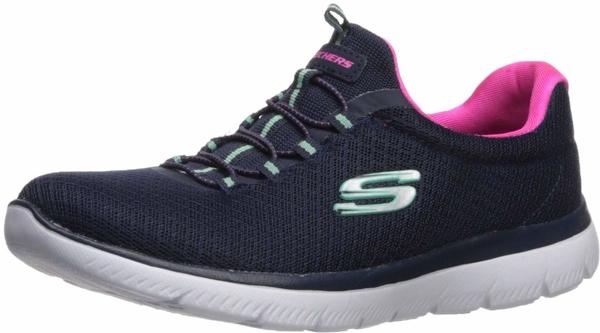 Skechers Summits navy/pink Sneaker mit Wechselfußbett