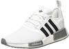 Sneaker ADIDAS ORIGINALS "NMD_R1" Gr. 40, schwarz-weiß (cloud white, core...