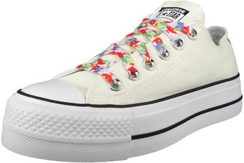 Converse Chuck Taylor All Star Platform Low Top egret/white/bright poppy