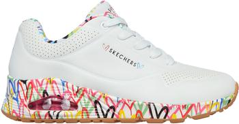 Skechers x JGoldcrown: Uno - Loving Love white/red/pink – Technische Highlights und Komfortmerkmale