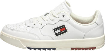 Tommy Hilfiger Logo Leather Cupsole Trainers white