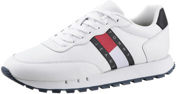Tommy Hilfiger Leather Mix Webbing Logo Trainers white