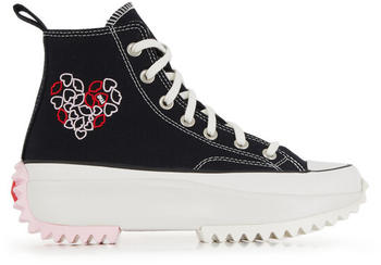 Converse Run Star Hike High Top Embroidered Hearts black/red