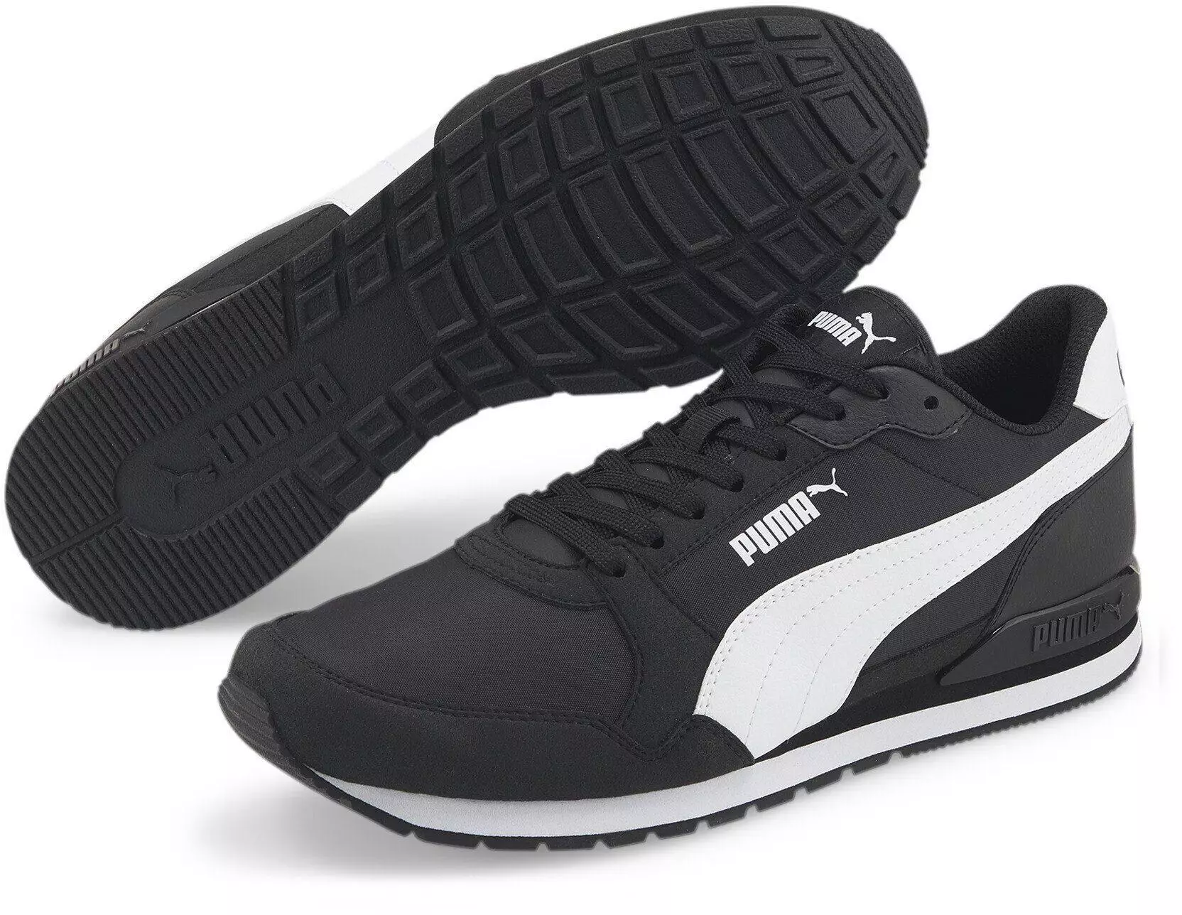 PUMA Unisex ST Runner v3 NL Sneaker, Puma Black-Puma White, 38 EU