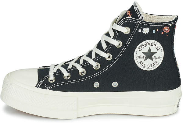 Converse Chuck Taylor All Star Lift High Top embroidered floral black/white HI Things to grow 