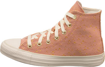 Converse Chuck Taylor All Star Hi Textured Shine rust pink/vintage white/gold