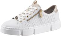 Rieker Plateausneaker mit goldfarbenen Details, Freizeitschuh, Halbschuh,