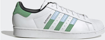 Adidas Superstar cloud white/semi screaming green/blue dawn