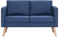 vidaXL 2-Sitzer-Sofa Stoff Blau
