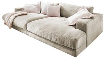 Kawola Big Sofa Madeline Cord (290x86 x170cm) cremeweiß