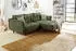 Jockenhöfer Ecksofa Retrolook mit Wellenfederung 251x110cm dunkelgrün