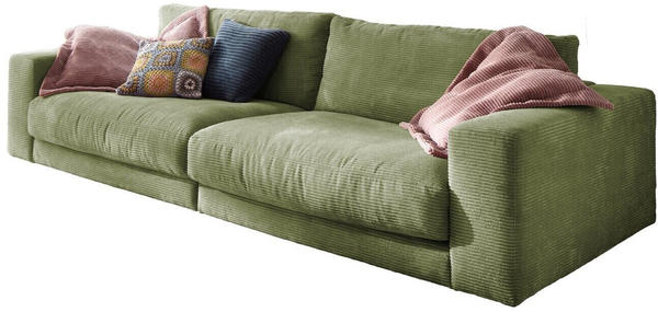 Kawola Big Sofa Madeline Cord (290x86 x170cm) olivgrün