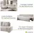 Juskys Ecksofa Iseo L-Form Cord