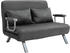 HomCom 2-Sitzer Schlafsofa mit Armlehne 3-in-1 105x80x78 cm grau