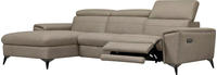 Places of Style Ecksofa Theron 263x75x163cm links taupe