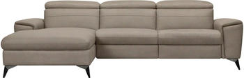 Places of Style Ecksofa Theron 263x75x163cm links taupe