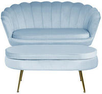 SalesFever 2-Sitzer "Clam Komfort-Duo-Sitz" Muscheldesign-Breite 136 cm: Pure