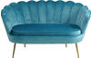 SalesFever Muschel-Sofa 2-Sitzer 136x78x76cm blau