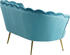 SalesFever Muschel-Sofa 2-Sitzer 136x78x76cm blau