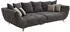 HOM'IN Big-Sofa L FELLINI II 300x87x133cm Schwarz