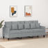 vidaXL 3-Sitzer-Sofa Hellgrau 180 cm Stoff (359275)
