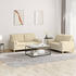 vidaXL 2-tlg. Sofagarnitur mit Kissen Creme Stoff (3201292)