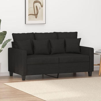 vidaXL 2-Sitzer-Sofa Schwarz 120 cm Stoff (359263)