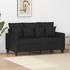 vidaXL 2-Sitzer-Sofa Schwarz 120 cm Stoff (359263)