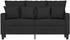 vidaXL 2-Sitzer-Sofa Schwarz 120 cm Stoff (359263)