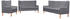 vidaXL 3-tlg. Sofa-Set Stoff Grau (274935)