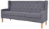 vidaXL 3-tlg. Sofa-Set Stoff Grau (274935)