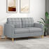 vidaXL 2-Sitzer-Sofa Hellgrau 140 cm Stoff (359091)