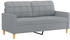vidaXL 2-Sitzer-Sofa Hellgrau 140 cm Stoff (359091)