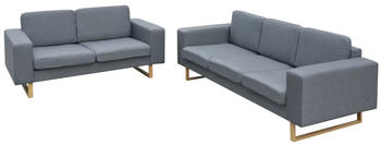vidaXL 2-Sitzer/3-Sitzer Sofa Set Hellgrau (273815)