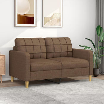 vidaXL 2-Sitzer-Sofa Braun 140 cm Stoff (359094)