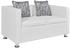 vidaXL 2-Sitzer-Sofa Kunstleder Weiß (242212)